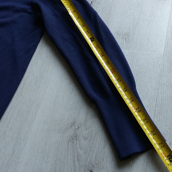 Zara knit cardigan navy gold buttons career casual size L casual classic preppy - Picture 7 of 11